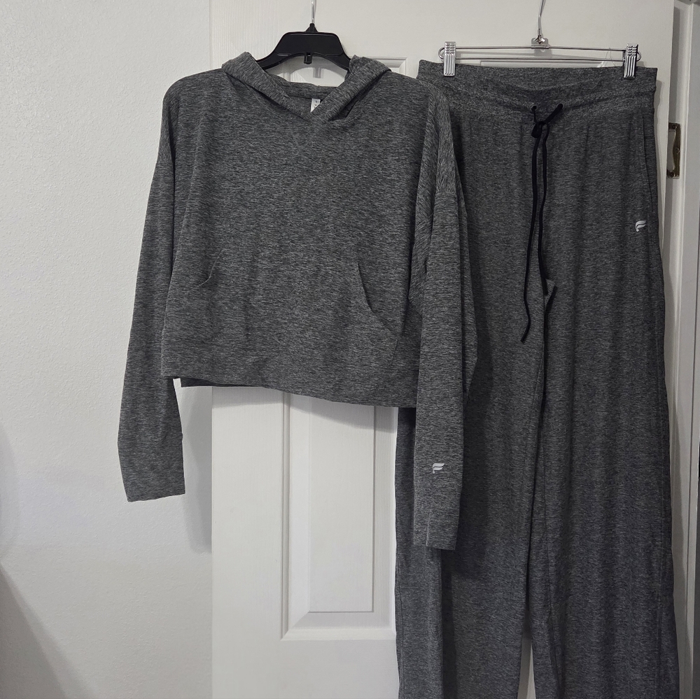 Fabletics Dark Heather Gray Athletic Set - image 1